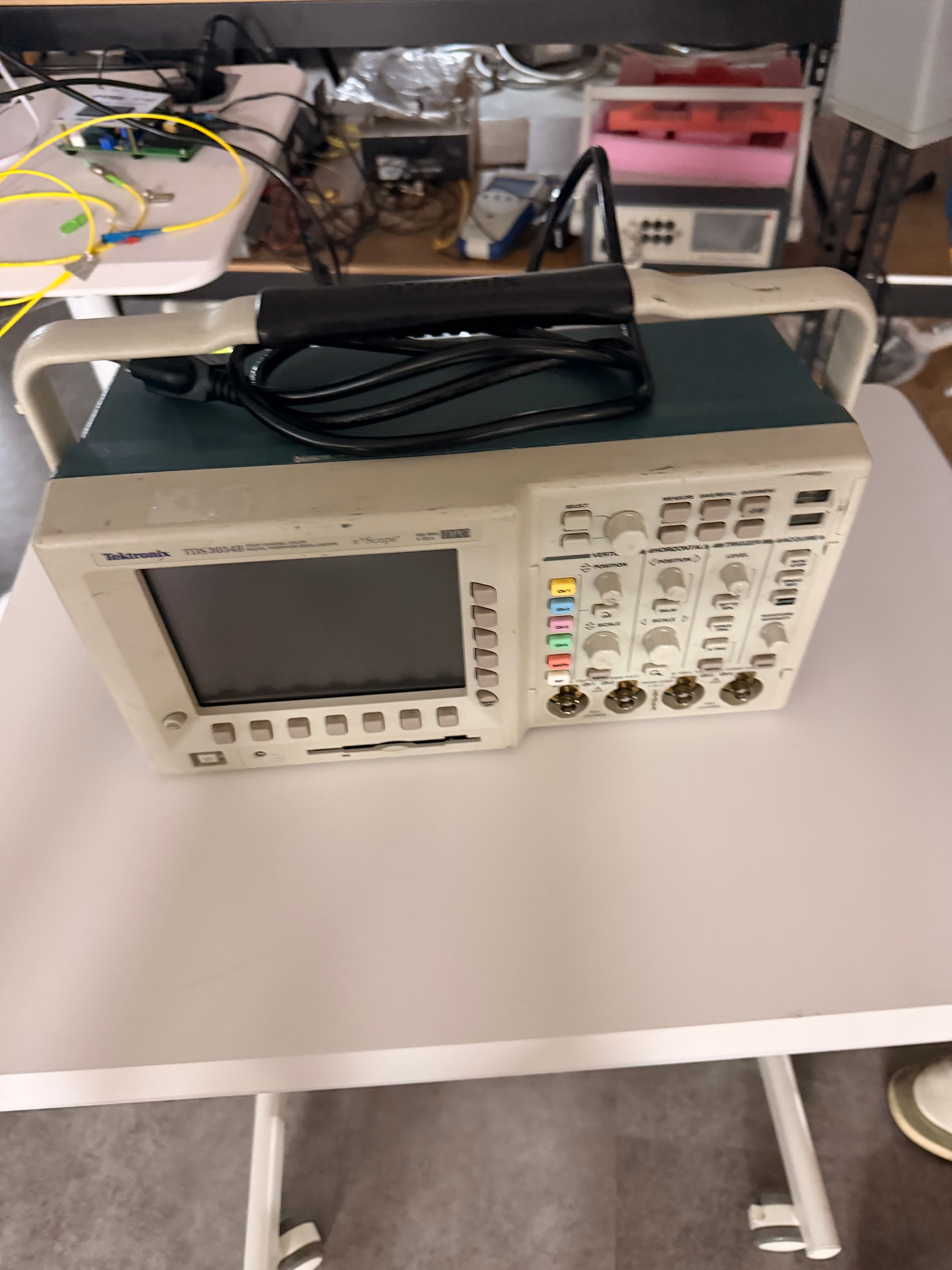 Tektronix TDS3054B oscilloscope on the Quantum Opus bench
