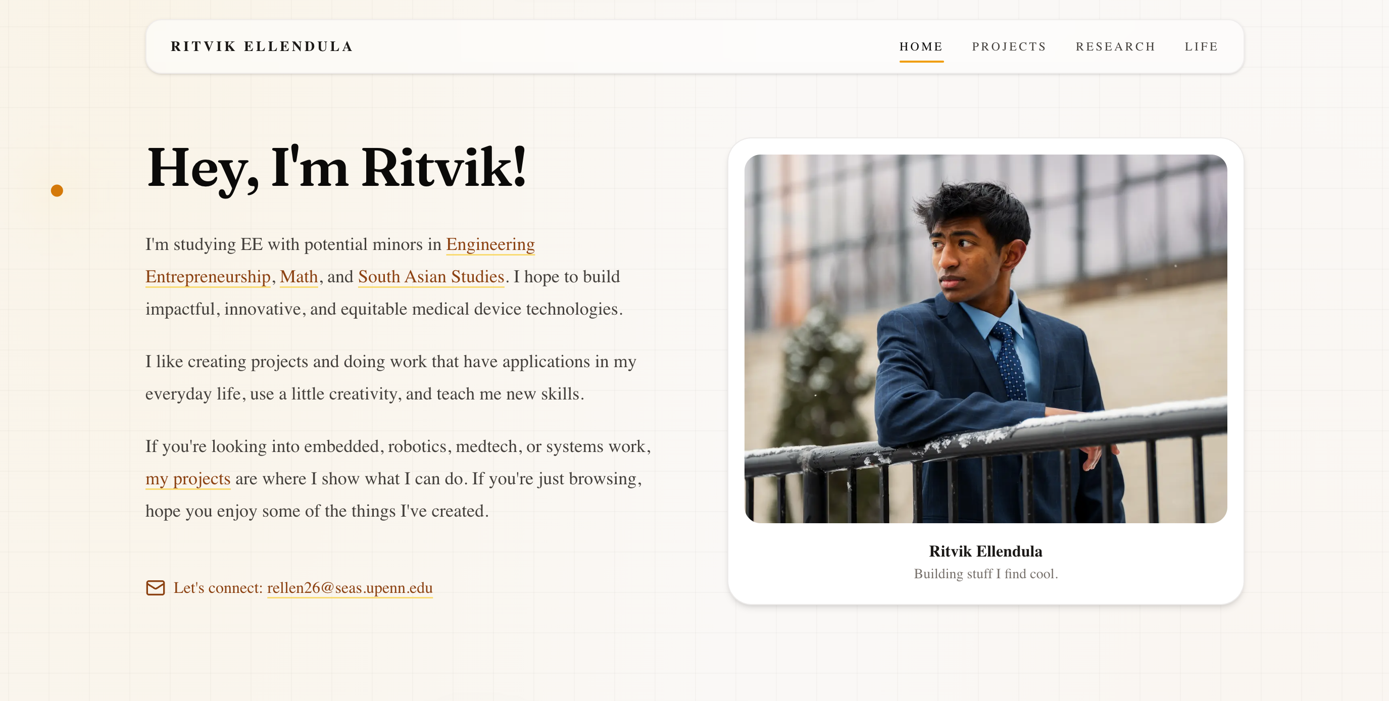 Portfolio homepage